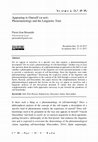 Research paper thumbnail of Appearing to Oneself (or not). Phenomenology and the Linguistic Turn