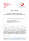 Research paper thumbnail of Modelli e forme del pensiero bibliografico: in cerca di un punto di vista per interpretare la complessità