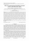 Research paper thumbnail of Effect of Government Entrepreneurial Policies on Economic Growth : A Study Ondo of State , Nigeria