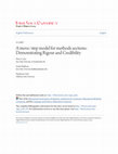 Research paper thumbnail of A move/step model for methods sections: Demonstrating Rigour and Credibility