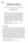 Research paper thumbnail of Evaluating a City's Public Service Infrastructure Based on Online Data
