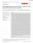 Research paper thumbnail of Self-managed aged home care in Australia -Insights from older people, family carers and service providers