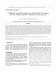 Research paper thumbnail of The Effect of Non-Oil Diversification on Stock Market Performance: The Role of FDI and Oil Price in the United Arab Emirates