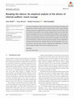 Research paper thumbnail of Breaking the silence: An empirical analysis of the drivers of internal auditors' moral courage