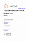 Research paper thumbnail of INDCOR white paper 1: A shared vocabulary for IDN (Interactive Digital Narratives)