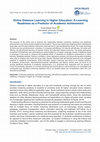 Research paper thumbnail of Online Distance Learning in Higher Education: E-learning Readiness as a Predictor of Academic Achievement