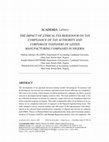 Research paper thumbnail of THE IMPACT OF ETHICAL TAX BEHAVIOUR ON TAX COMPLIANCE OF TAX AUTHORITY AND CORPORATE TAXPAYERS OF LISTED MANUFACTURING COMPANIES IN NIGERIA