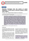 Research paper thumbnail of Securing marriages from the strains of career imbalance – a case study of selected couples in Ogun State, Nigeria