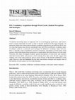 Research paper thumbnail of EFL Vocabulary Acquisition through Word Cards: Student Perceptions and Strategies