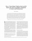 Research paper thumbnail of Was a "Gate Shrine" Built at the Level III Inner City Gate at Lachish? A Response to Ganor and Kreimerman