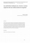 Research paper thumbnail of Los adverbios italianos en -mente e -issimo: aspectos de sus traducciones en español