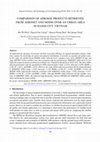 Research paper thumbnail of Comparison of aerosol products retrieved from AERONET and MODIS over an urban area in Hanoi city, Vietnam
