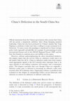 Research paper thumbnail of China’s Defection in the South China Sea