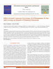 Research paper thumbnail of International Journal of Economics and Financial Issues Effect of Good Corporate Governance, KAP Reputation, Its Size and Leverage on Integrity of Financial Statements