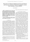 Research paper thumbnail of How Non-U.S. Business Students Can Overcome Barriers and Succeed in American Virtual Environments: Lessons from Teaching a Coursera MOOC
