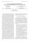 Research paper thumbnail of Urgency and Opportunity in Difficult Times: Elevating Voices and Widening the Circle of SLCE Leadership