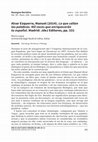 Research paper thumbnail of Alvar Ezquerra, Manuel (2014). Lo que callan las palabras. Mil voces que enriquecerán tu español. Madrid: JdeJ Editores, pp. 331