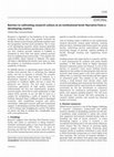 Research paper thumbnail of Barriers in cultivating research culture at an institutional level: Narrative from a developing country
