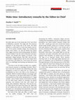 Research paper thumbnail of Make time: Introductory remarks by the Editor-in-Chief