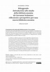 Research paper thumbnail of Rileggendo Introduzione allo studio della biblioteconomia di Giovanni Solimine: riflessioni e prospettive per una nuova biblioteconomia