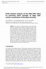 Research paper thumbnail of Finite element analysis of the effect M/V ratios on punching shear strength of edge slabcolumn connections of flat plate structure