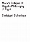 Research paper thumbnail of Marx's Critique of Hegel's Philosophy of Right