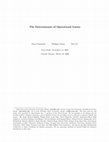 Research paper thumbnail of The Determinants of Operational Losses