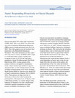 Research paper thumbnail of Nepal: Responding Proactively to Glacial Hazards