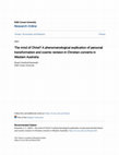 Research paper thumbnail of The Mind of Christ? A Phenomenological Explication of Personal Transformation and Cosmic Revision in Christian Converts in Western Australia