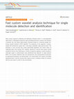 Research paper thumbnail of Fast custom wavelet analysis technique for single molecule detection and identification