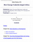 Research paper thumbnail of How Europe Underdeveloped Africa - Walter Rodney.pdf