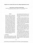 Research paper thumbnail of Using the text to evaluate short answers for reading comprehension exercises