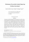 Research paper thumbnail of Performance Pay and the Gender Wage Gap: Evidence from Spain