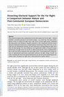 Research paper thumbnail of Dissecting Electoral Support for the Far Right: A Comparison between Mature and Post-Communist European Democracies
