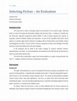 Research paper thumbnail of Selecting Fiction - An Evaluation