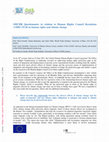 Research paper thumbnail of Contribution to the OHCHR Questionnaire in relation to Human Rights Council Resolution A/HRC/35/20 on human rights and climate change