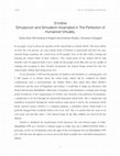 Research paper thumbnail of Simulacrum and Simulation Incarnated in The Perfection of Humanoid Virtuality