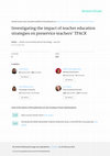 Research paper thumbnail of Investigating the impact of teacher education strategies on preservice teachers' TPACK