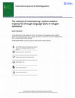 Research paper thumbnail of The value(s) of volunteering: asylum seekers’ trajectories through language work in refugee assistance