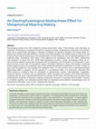 Research paper thumbnail of An Electrophysiological Abstractness Effect for Metaphorical Meaning Making