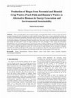 Research paper thumbnail of Production of Biogas from Perennial and Biennial Crop Wastes: Peach Palm and Banana’s Wastes as Alternative Biomass in Energy Generation and Environmental Susteinability