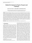 Research paper thumbnail of Biodisel Development in Nigeria: Prospects and Challenges