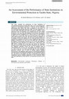 Research paper thumbnail of An Assessment of the Performance of State Institutions in Environmental Protection in Taraba State, Nigeria