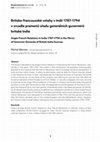 Research paper thumbnail of Britsko-francouzské vztahy v Indii 1787–1794 v zrcadle pramenů úřadu generálních guvernérů britské Indie