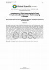 Research paper thumbnail of Assessment of risk associated with road infrastructure development in the developing countries
