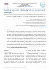 Research paper thumbnail of Analytical note on the relationship between literature and philosophy