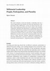 Research paper thumbnail of Millennial Leadership People, Participation, and Plurality