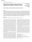 Research paper thumbnail of Public Administration and Creeping Crises: Insights From COVID-19 Pandemic in Italy