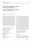 Research paper thumbnail of Effect of foliar applications of phosphite on post-harvest potato tubers
