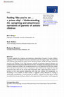 Research paper thumbnail of Feeling ‘like you’re on … a prison ship’ – Understanding the caregiving and attachment narratives of parents of autistic children